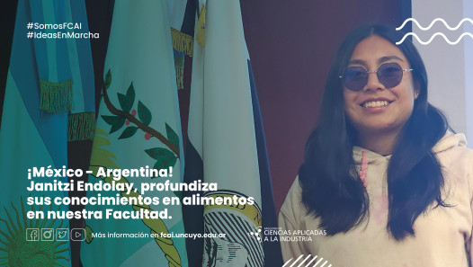 imagen ¡México - Argentina! Janitzi Endolay, profundiza sus conocimientos en alimentos en nuestra Facultad.