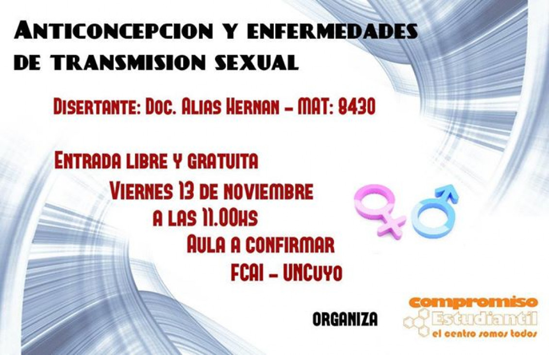 imagen Se llevará a cabo una Charla sobre Anticoncepción y Enfermedades de Transmisión sexual