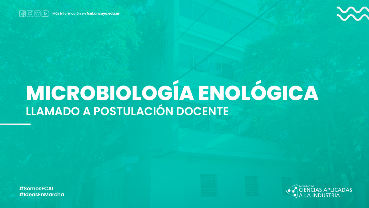 imagen MICROBIOLOGÍA ENOLÓGICA - Llamado a postulación docente