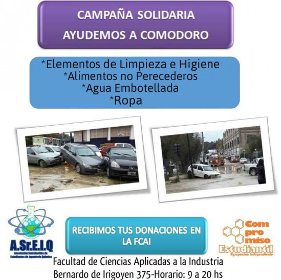imagen Campaña Solidaria "Ayudemos a Comodoro Rivadavia"
