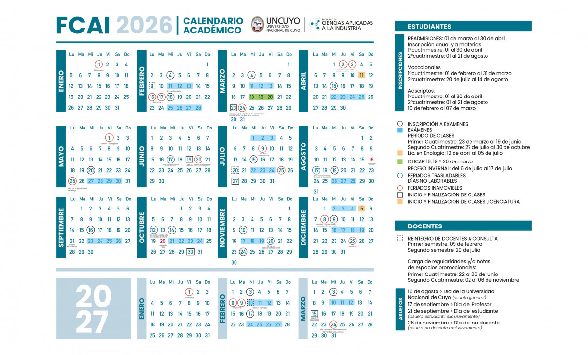 imagen Calendario académico 2026
