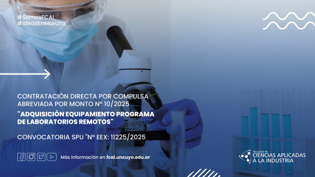 imagen Contratación Directa por Compulsa Abreviada por Monto N° 10/2025 "Adquisición Equipamiento Programa de Laboratorios Remotos" - Convocatoria SPU "N° EEX: 11225/2025