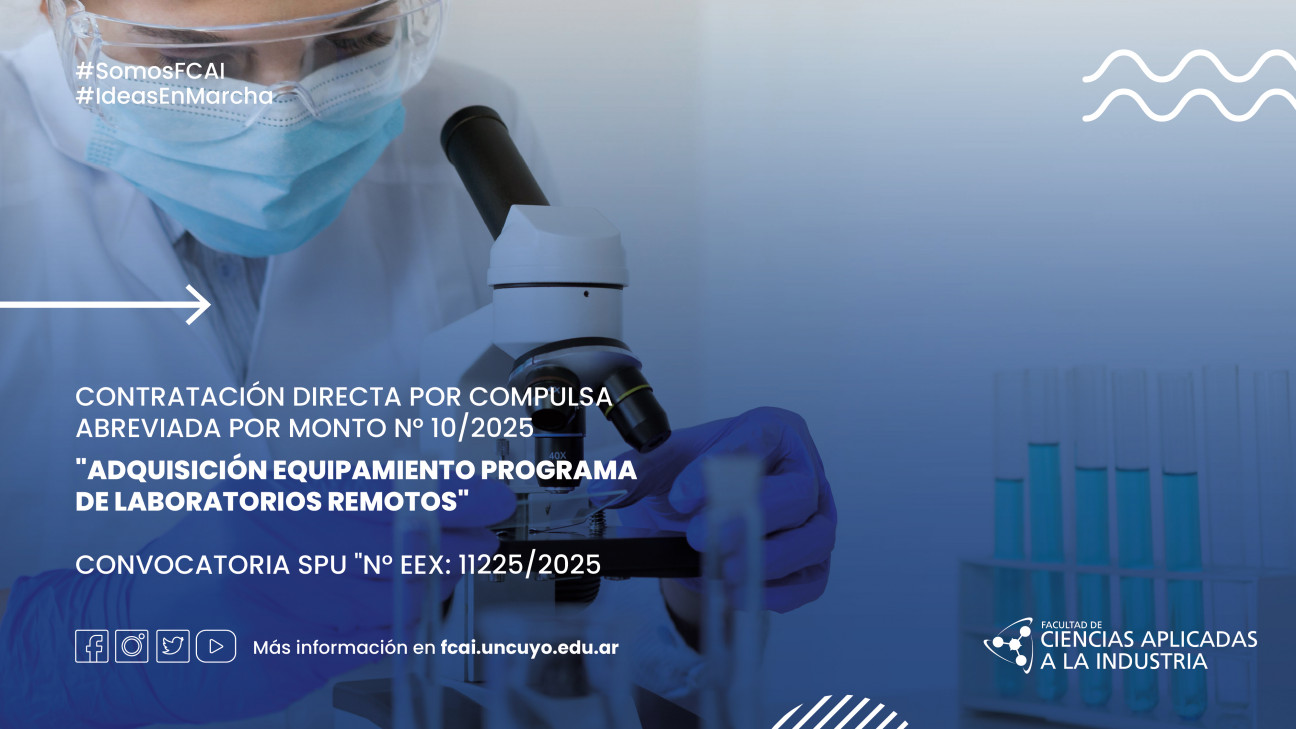 imagen Contratación Directa por Compulsa Abreviada por Monto N° 10/2025 "Adquisición Equipamiento Programa de Laboratorios Remotos" - Convocatoria SPU "N° EEX: 11225/2025