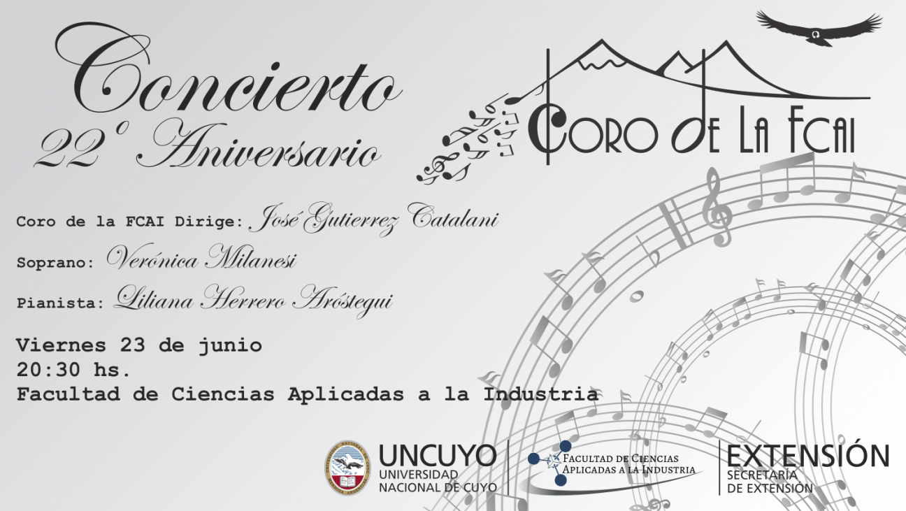 imagen Concierto 22° aniversario Coro de la FCAI