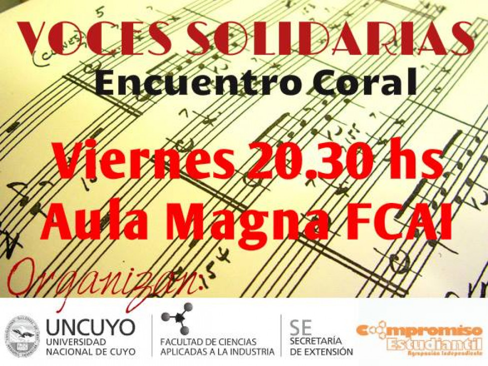 imagen Voces solidarias - Encuentro Coral