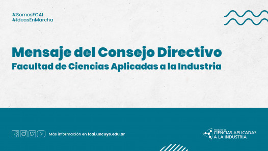 imagen Mensaje del Consejo Directivo de la Facultad de Ciencias Aplicadas a la Industria. Ante los recientes acontecimientos en Medio Oriente