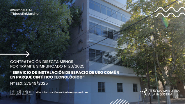 imagen Contratación Directa Menor por Trámite Simplificado N°23/2025 "Servicio de Instalación de Espacio de uso Común en Parque Cintífico Tecnológico" N° EEX: 27549/2025
