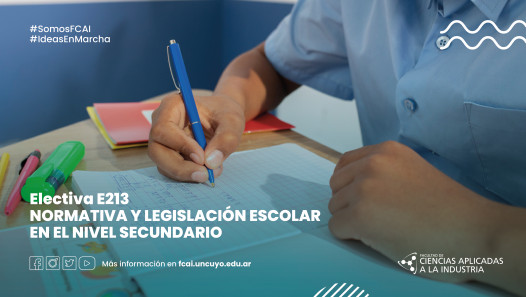 imagen Electiva E213 NORMATIVA Y LEGISLACIÓN ESCOLAR EN EL NIVEL SECUNDARIO