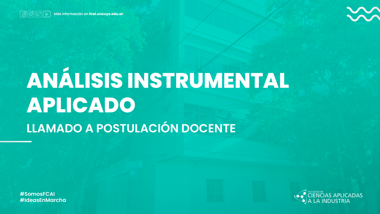 imagen ANÁLISIS INSTRUMENTAL APLICADO - Llamado a postulación docente