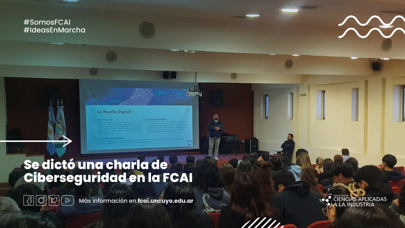 imagen Se dictó una charla de Ciberseguridad en la FCAI