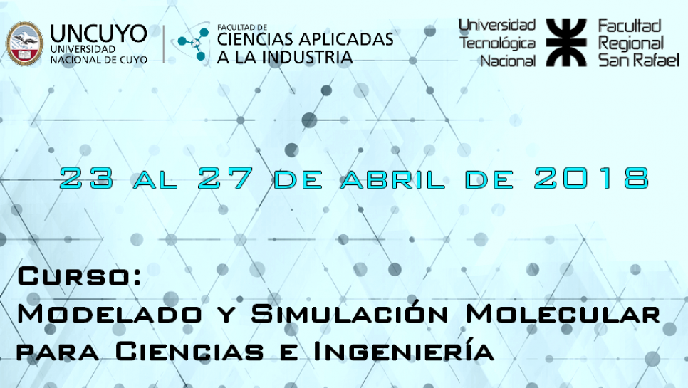 imagen Curso: Modelado y Simulación Molecular para Ciencias e Ingeniería