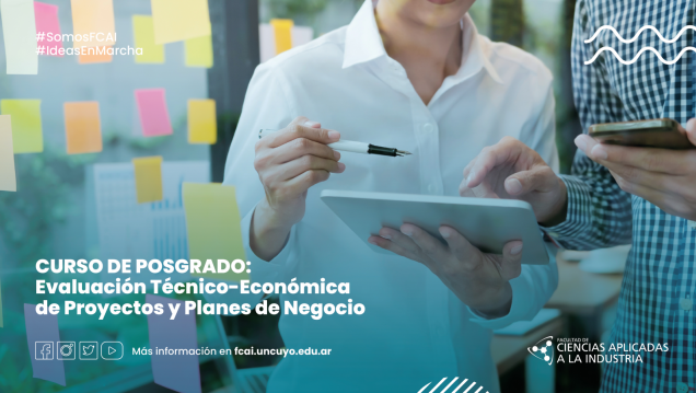 imagen CURSO DE POSGRADO: Evaluación Técnico-Económica de Proyectos y Planes de Negocio