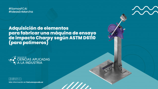 imagen Adquisición de elementos para fabricar una máquina de ensayo de impacto Charpy según ASTM D6110 (para polímeros)