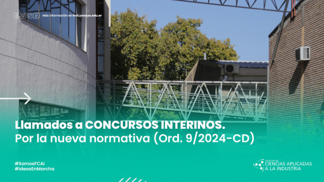 imagen Llamados a CONCURSOS INTERINOS (Ord. 9/2024-CD)