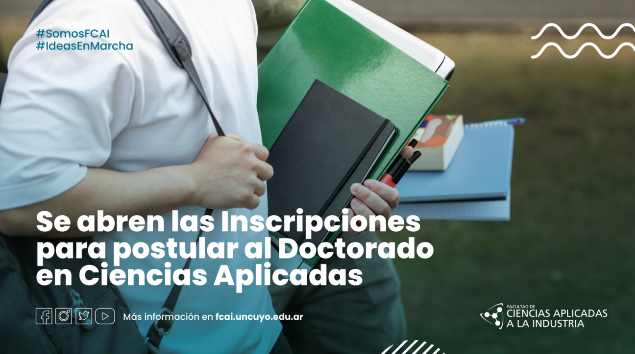 imagen Se abren las Inscripciones para postular al Doctorado en Ciencias Aplicadas