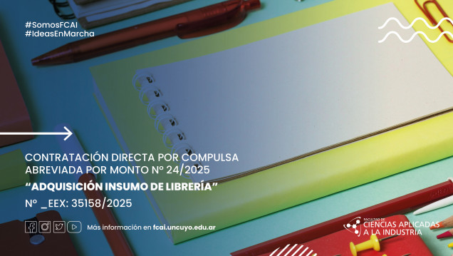 imagen Contratación Directa por Compulsa Abreviada por Monto N° 24/2025 "Adquisición Insumos de Librería" N° _EEX: 35158/2025
