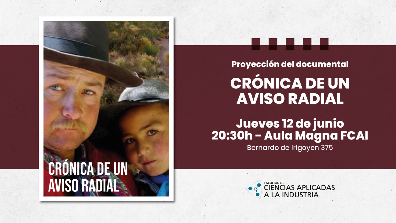 imagen Invitación a la proyección del documental "Crónica de un aviso radial"