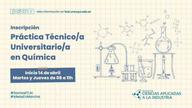 imagen Inscripción Práctica Técnico/a Universitario/a en Química