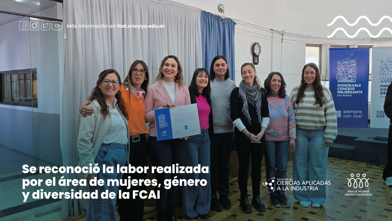 imagen Se reconoció la labor realizada por el área de mujeres, género y diversidad de la FCAI