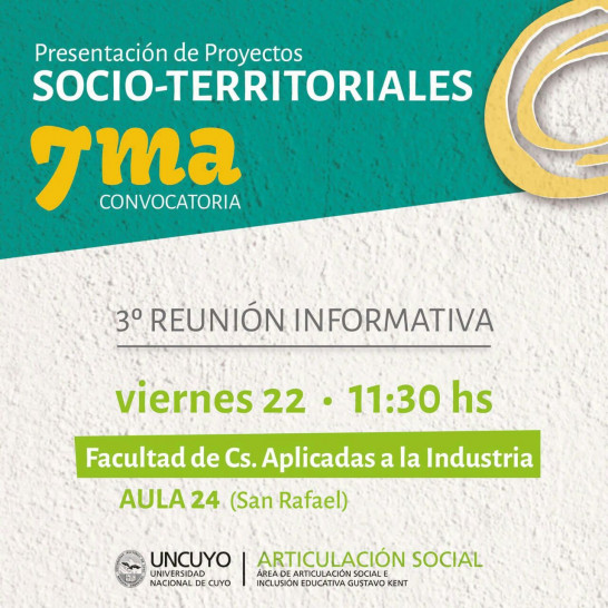 imagen Reunión informativa sobre "Presentación de Proyectos Socio - Territoriales, 7ma Convocatoria.