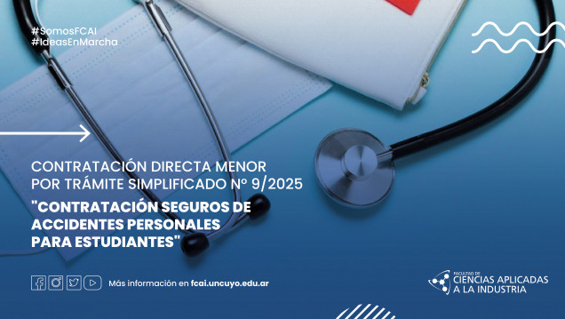 imagen Contratación Directa Menor por Trámite Simplificado N° 9/2025 "Contratación Seguros de Accidentes Personales Para Estudiantes"