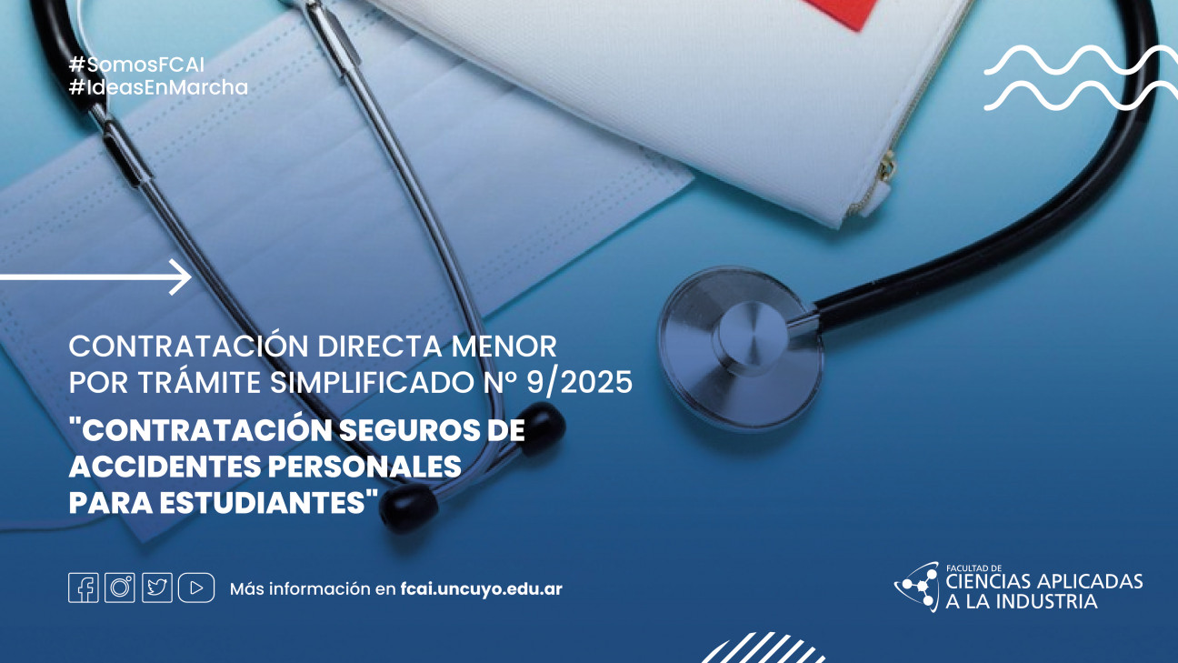 imagen Contratación Directa Menor por Trámite Simplificado N° 9/2025 "Contratación Seguros de Accidentes Personales Para Estudiantes"