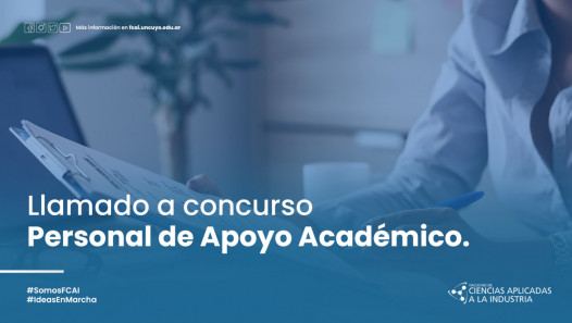 imagen Llamado a concurso Personal de Apoyo Académico.