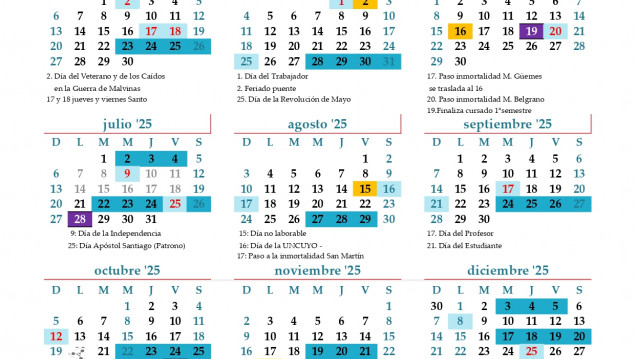 imagen Calendario Académico 2025