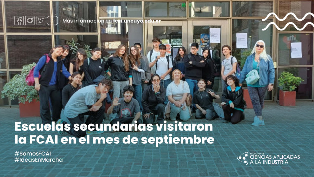 imagen Escuelas secundarias visitaron la FCAI en el mes de septiembre