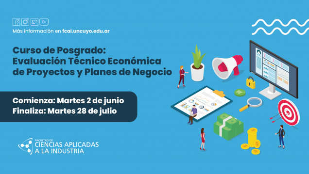 imagen Curso de Posgrado: Evaluación Técnico Económica de Proyectos y Planes de Negocio
