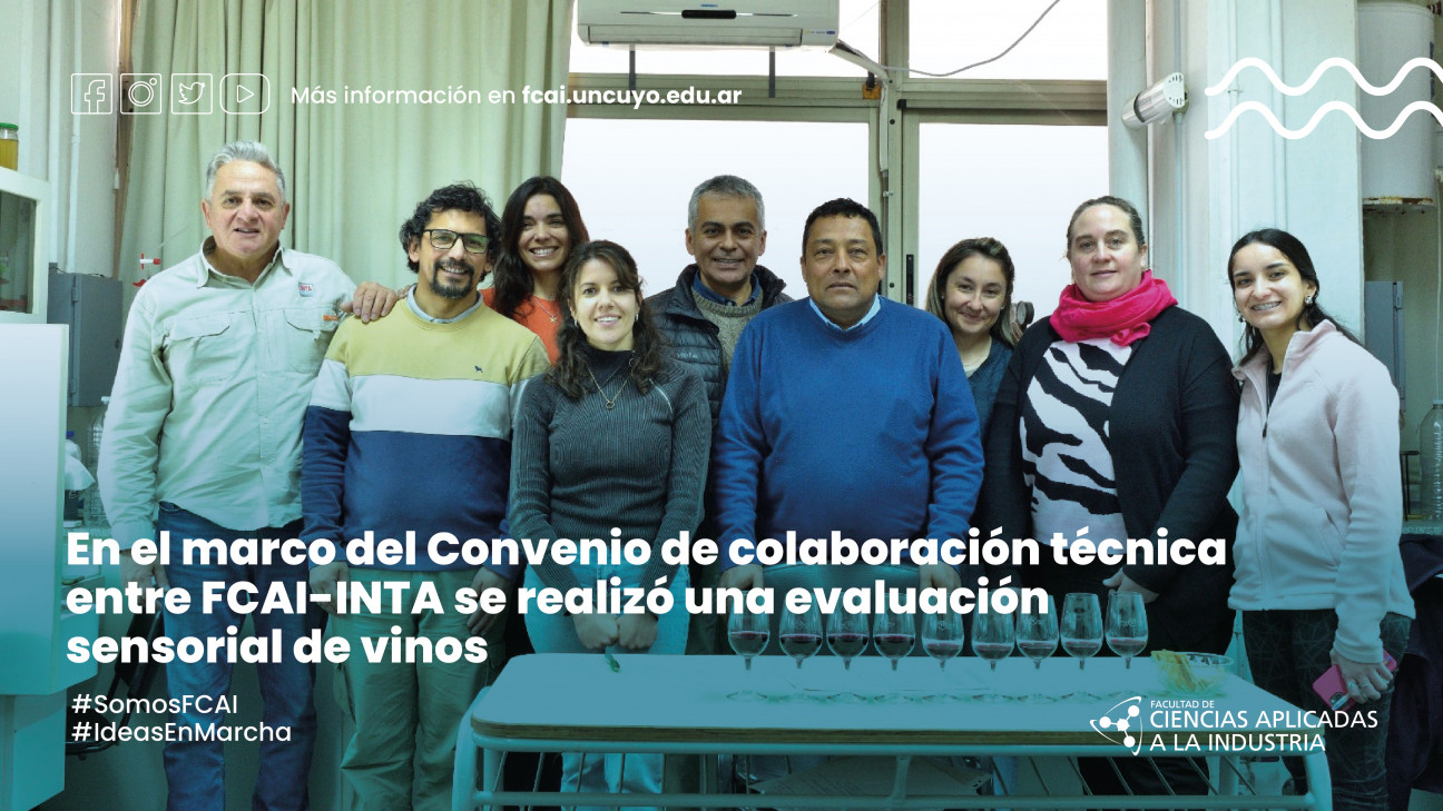 imagen En el marco del Convenio de colaboración técnica entre FCAI-INTA se realizó una evaluación sensorial de vinos