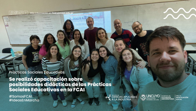 imagen Se realizó capacitación sobre posibilidades didácticas de la Prácticas Sociales Educativas en la Facultad de Ciencias Aplicadas a la Industria.