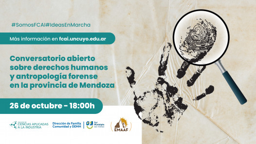 imagen Conversatorio abierto sobre derechos humanos y antropología forense en la provincia de Mendoza.