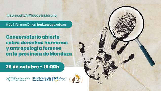 imagen Conversatorio abierto sobre derechos humanos y antropología forense en la provincia de Mendoza.