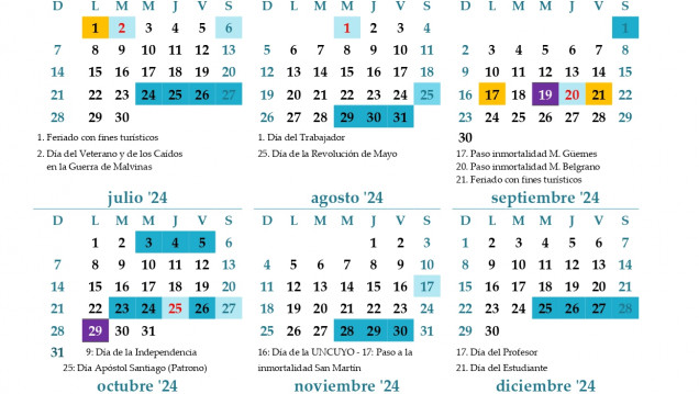 imagen Calendario Académico 2024