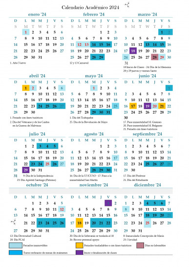 imagen Calendario Académico 2024