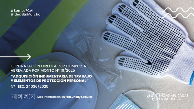 imagen Contratación Directa por Compulsa Abreviada por Monto N° 19/2025 "Adquisición Indumentaria de Trabajo y Elementos de Protección Personal" N°_EEX: 24036/2025