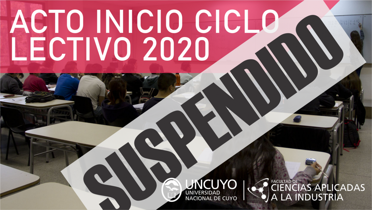 imagen Suspensión Acto inicio ciclo 2020