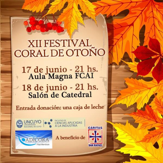 imagen Concierto  Festival Coral de Otoño a total Beneficio de Cáritas 