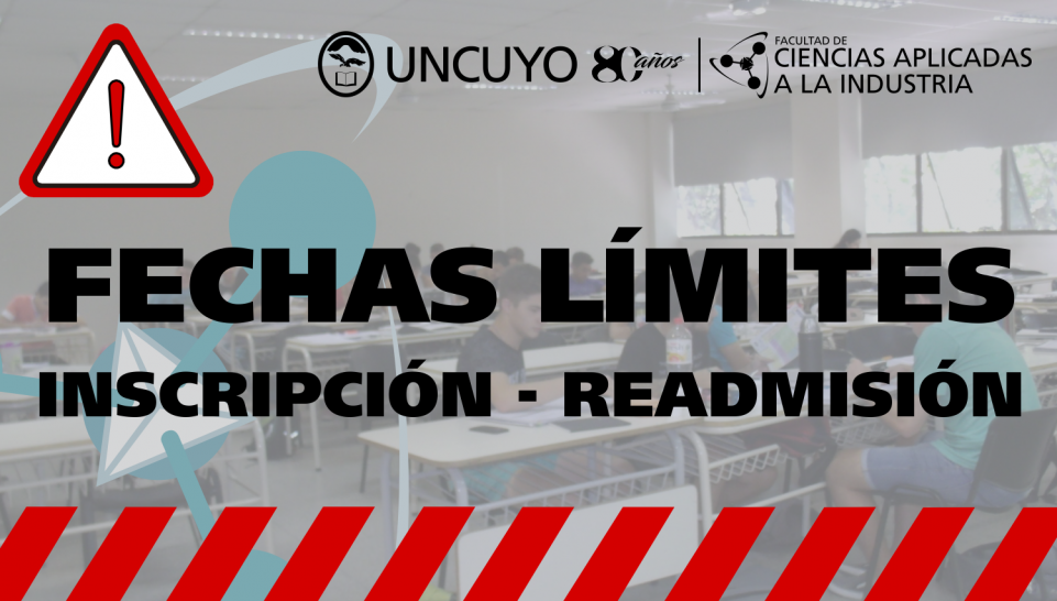 imagen Fechas límites para reinscripción y solicitud de readmisión Ciclo lectivo 2019