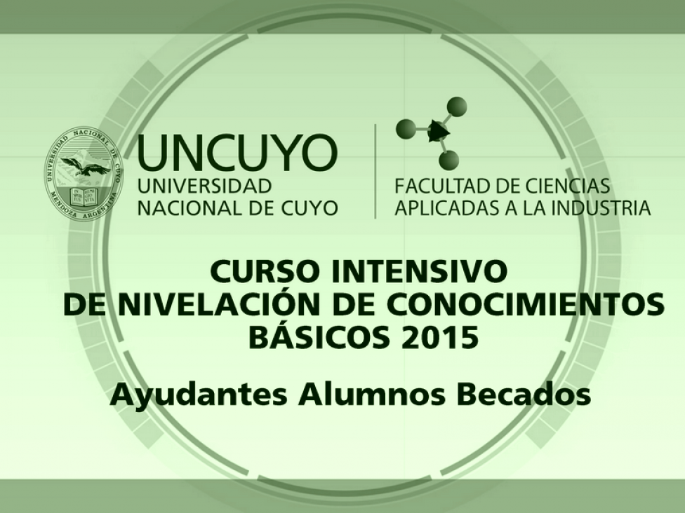 imagen CURSO INTENSIVO  DE NIVELACIÓN DE CONOCIMIENTOS BÁSICOS  2015 