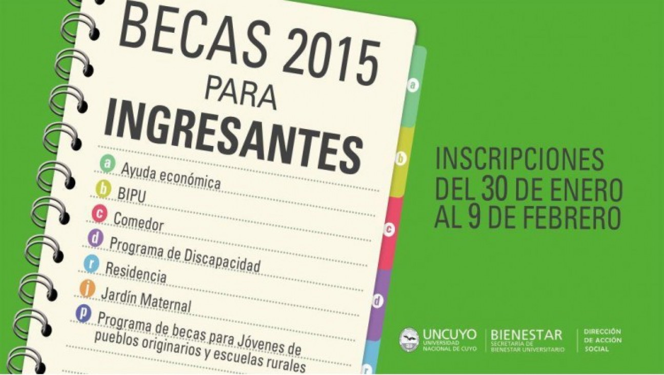 imagen Ingresantes a la UNCuyo pueden inscribirse a becas 