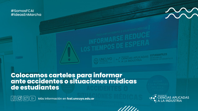 imagen Colocamos Carteles para Informar ante Accidentes o Situaciones Médicas de Estudiantes