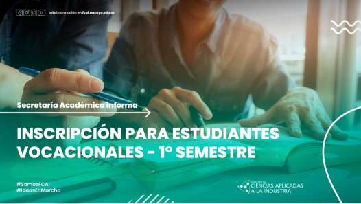 imagen Inscripción para estudiantes vocacionales 1° semestre 2026