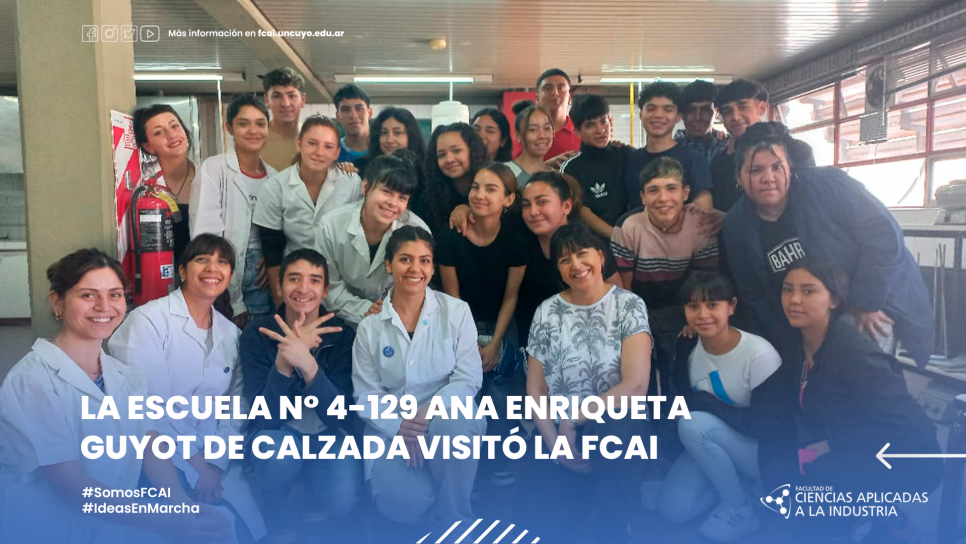 imagen La Escuela N° 4-129 Ana Enriqueta Guyot de Calzada visitó la FCAI