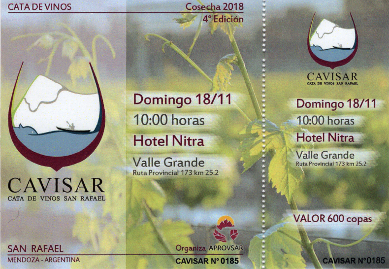 imagen La FCAI participa de la IV Edición Cavisar 2018 – Cata de vinos de San Rafael -