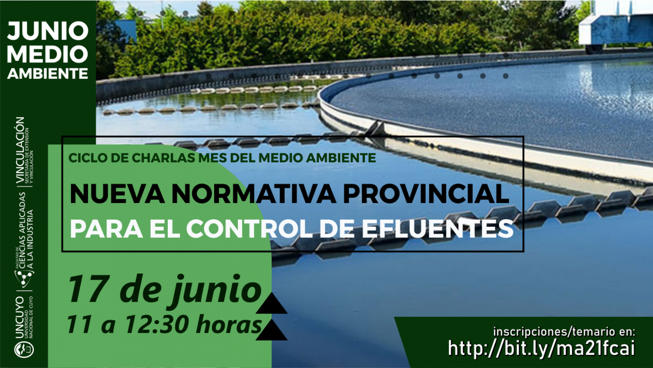 imagen Mes del Medio Ambiente - Charla: nueva normativa provincial para el control de efluentes