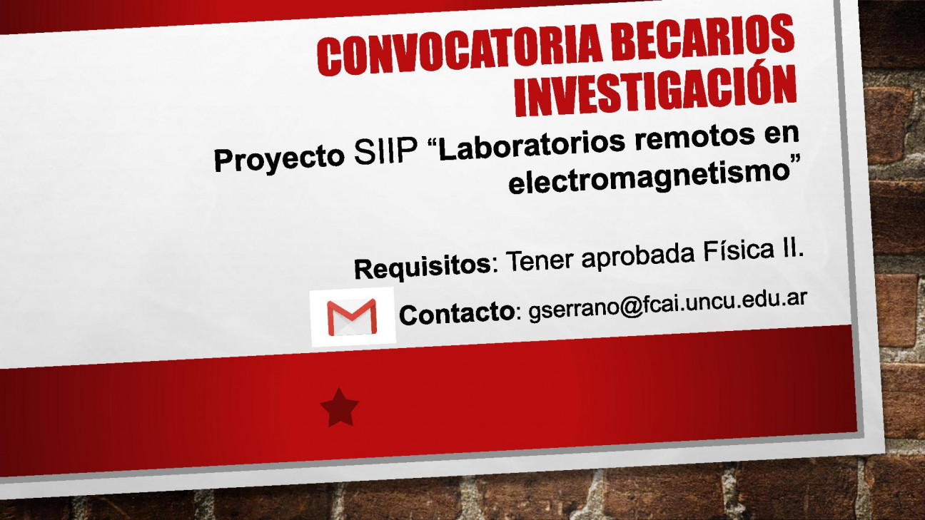 imagen Convocatoria Becarios investigación