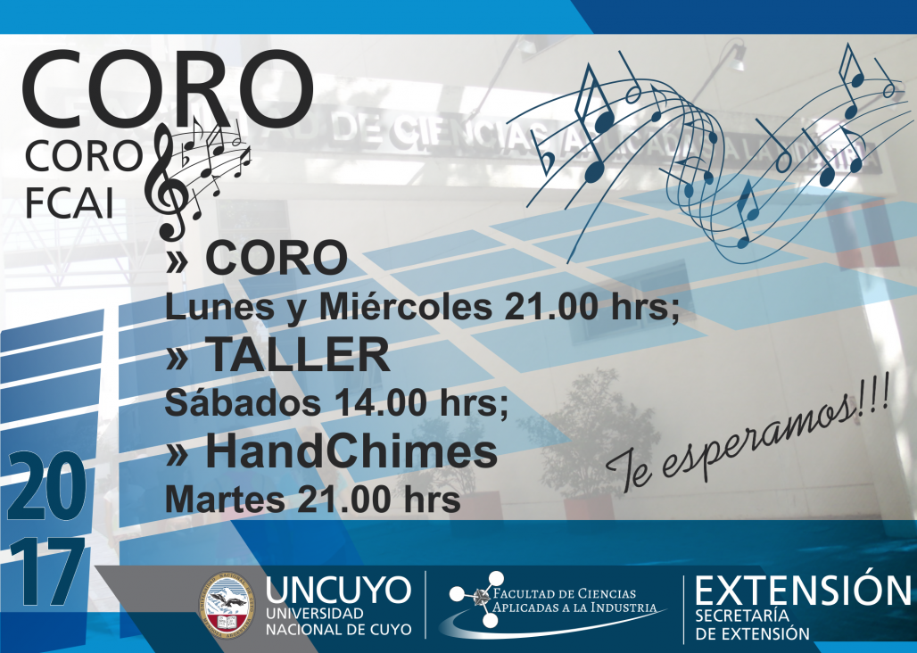 imagen Coro - días y horarios de ensayo