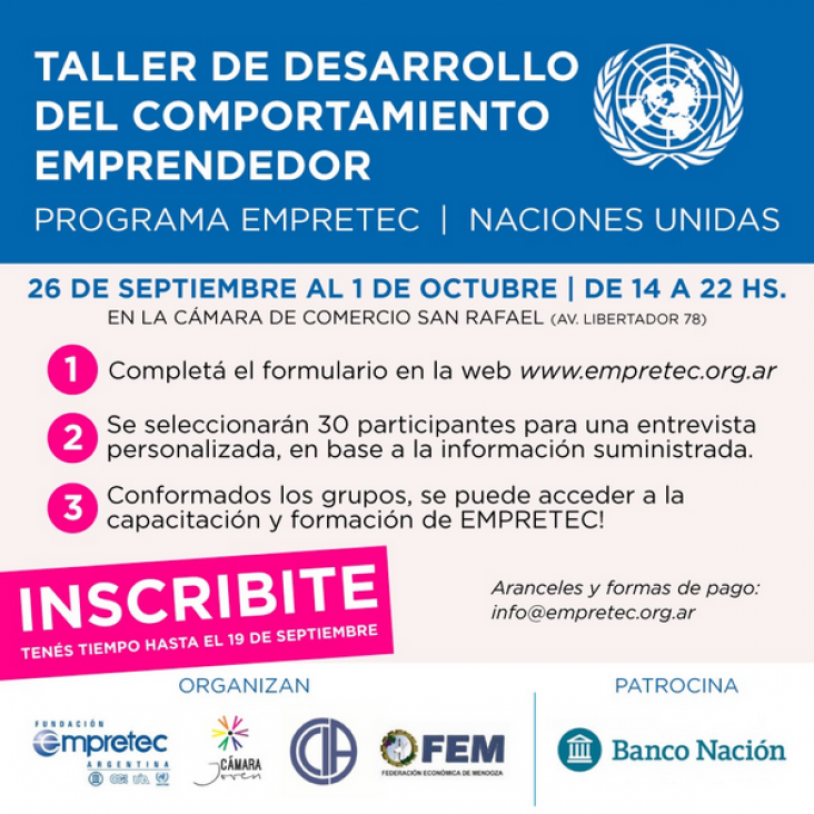 imagen Taller de Desarrollo del Comportamiento Emprendedor